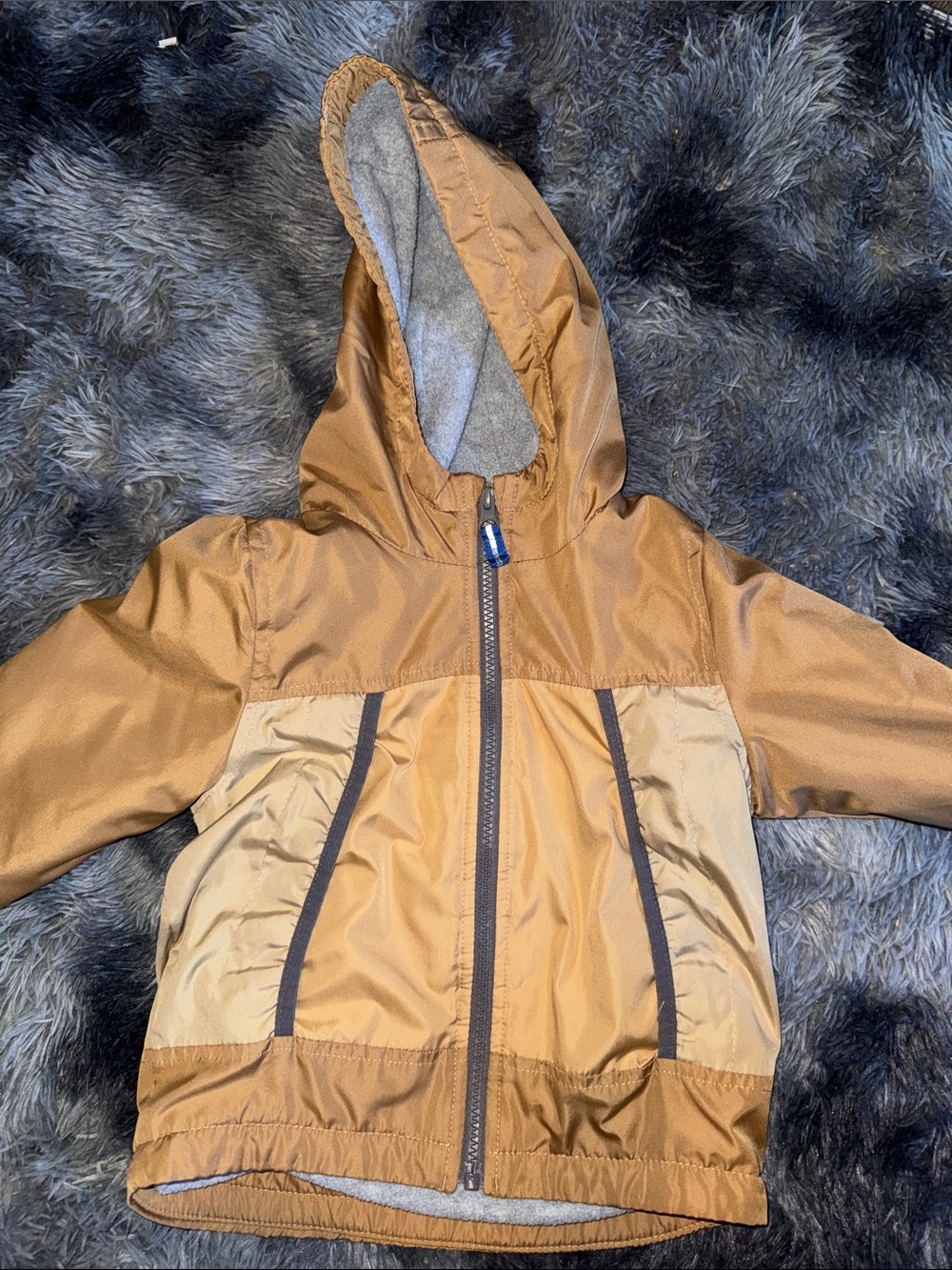 OshKosh B'gosh Two-Tone Brown Hooded Puffer Jacket 🧥 3T